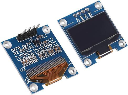 2 قطعة 0.96 "OLED وحدة I2C IIC المسلسل 12864 128X64 OLED وحدة عرض مع سائق SSD 1306 (أبيض OLED) in Kuwait