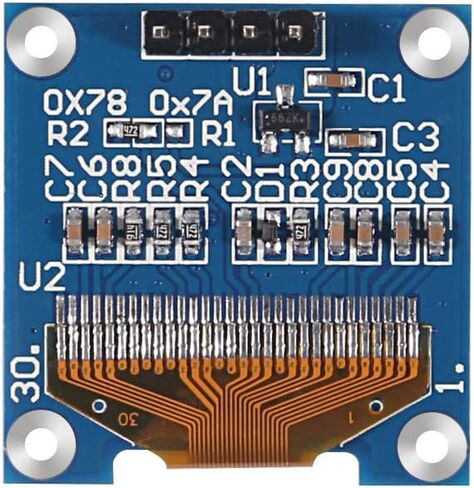2 قطعة 0.96 "OLED وحدة I2C IIC المسلسل 12864 128X64 OLED وحدة عرض مع سائق SSD 1306 (أبيض OLED) in Kuwait