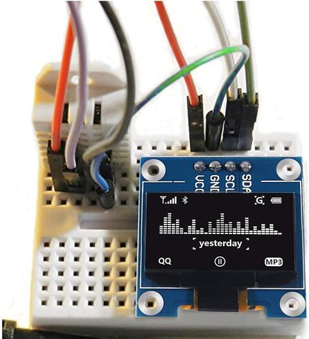 2 قطعة 0.96 "OLED وحدة I2C IIC المسلسل 12864 128X64 OLED وحدة عرض مع سائق SSD 1306 (أبيض OLED) in Kuwait
