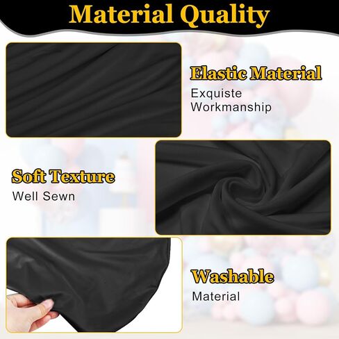 Wedding Arch Cover Set of 3 Blue, 6FT, 6.6FT, 7.2FT Round Top Chiara Backdrop Stand Covers for Birthday Graduation Baby Shower Banquet Party Decoration in Saudi Arabia