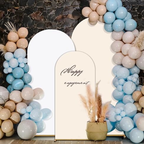 pingk Double Color Wedding Arch Set - 4ft/5ft/6ft Spandex Fitted Covers for Baby Party Birthday Banquet Shower in Saudi Arabia