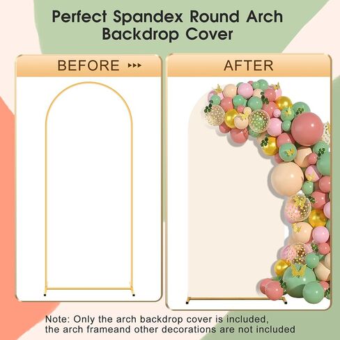 pingk Double Color Wedding Arch Set - 4ft/5ft/6ft Spandex Fitted Covers for Baby Party Birthday Banquet Shower in Saudi Arabia
