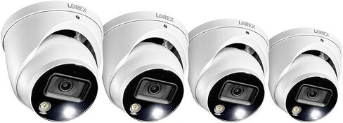 Lorex E892DD Indoor/Outdoor 4K Ultra HD Smart Deterrence IP Dome Camera White (4 PK) in Saudi Arabia