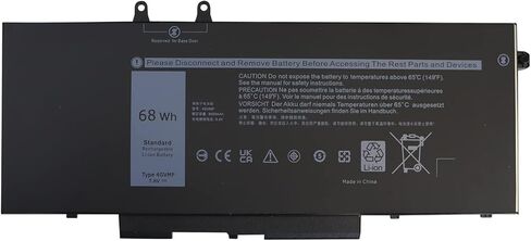 بطارية كمبيوتر محمول 4GVMP متوافقة مع Dell Latitude 5400 5500 Precision 3540 3550 Inspiron 7590/7591/7791 2 في 1 H82T6 0C5GV2 0W8GMW 1V1XF R8D7N P84F001 C5GV2 Series [7.6V 68Wh] in Kuwait