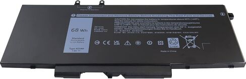 بطارية كمبيوتر محمول 4GVMP متوافقة مع Dell Latitude 5400 5500 Precision 3540 3550 Inspiron 7590/7591/7791 2 في 1 H82T6 0C5GV2 0W8GMW 1V1XF R8D7N P84F001 C5GV2 Series [7.6V 68Wh] in Kuwait