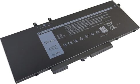بطارية كمبيوتر محمول 4GVMP متوافقة مع Dell Latitude 5400 5500 Precision 3540 3550 Inspiron 7590/7591/7791 2 في 1 H82T6 0C5GV2 0W8GMW 1V1XF R8D7N P84F001 C5GV2 Series [7.6V 68Wh] in Kuwait