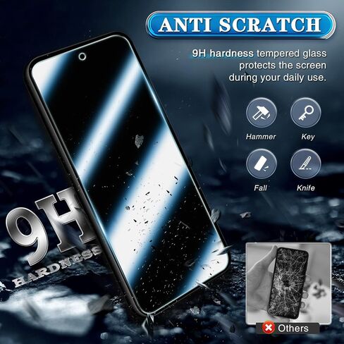 [عبوة من 3 قطع] واقي شاشة لهاتف Samsung Galaxy S23 FE 5G من الزجاج المقسى، صلابة 9H، خالي من الفقاعات، سهل التركيب in Kuwait