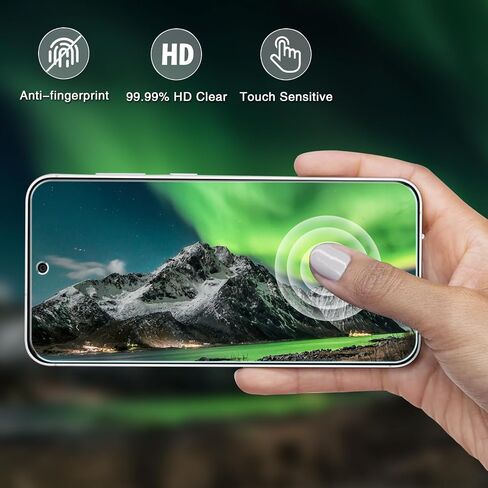 [عبوة من 3 قطع] واقي شاشة لهاتف Samsung Galaxy S23 FE 5G من الزجاج المقسى، صلابة 9H، خالي من الفقاعات، سهل التركيب in Kuwait