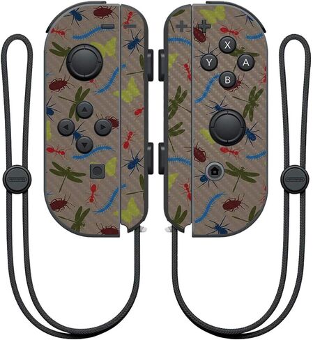 MightySkins Carbon Fiber Skin for Nintendo Joy-Con Controller - Creepy Crawly | Protective, Durable Textured Carbon Fiber Finish | Easy to Apply, Remove, and Change Styles | Made in The USA in Saudi Arabia