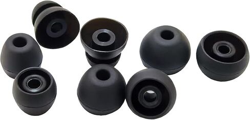 نصائح الأذن السيليكون لB&O Beoplay EQ/Beoplay E8 نصائح استبدال سماعات الأذن لB&O Beoplay EQ/ E8 3.0 سماعات الأذن 6 أزواج L/M/S مزدوجة شفة المطاط الأسود in Kuwait