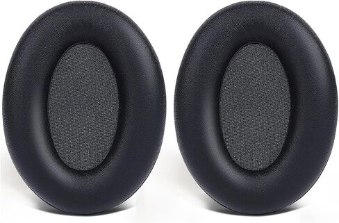 وسائد أذن بديلة لسماعات الرأس Sony WH-1000XM3، (WH1000XM3) فوق الأذن، وسادات الأذن مع جلد بروتين أكثر نعومة، وإسفنج ذاكرة عازل للضوضاء (أسود) in Saudi Arabia
