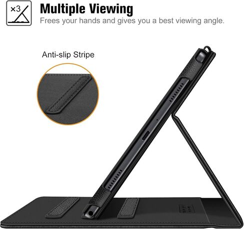 حافظة Fintie لجهاز Samsung Galaxy Tab A7 مقاس 10.4 بوصة موديل 2022/2020 (SM-T500/T503/T505/T507/T509)، غطاء خلفي ذكي متعدد الزوايا مع جيب، تنبيه/غفو تلقائي، أسود in Saudi Arabia