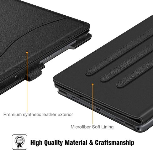 حافظة Fintie لجهاز Samsung Galaxy Tab A7 مقاس 10.4 بوصة موديل 2022/2020 (SM-T500/T503/T505/T507/T509)، غطاء خلفي ذكي متعدد الزوايا مع جيب، تنبيه/غفو تلقائي، أسود in Saudi Arabia