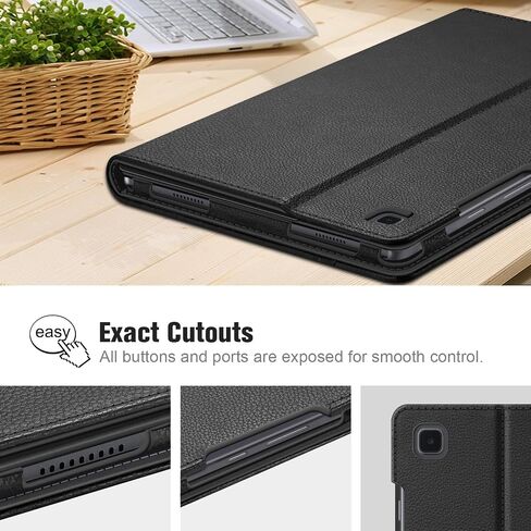 حافظة Fintie لجهاز Samsung Galaxy Tab A7 مقاس 10.4 بوصة موديل 2022/2020 (SM-T500/T503/T505/T507/T509)، غطاء خلفي ذكي متعدد الزوايا مع جيب، تنبيه/غفو تلقائي، أسود in Saudi Arabia