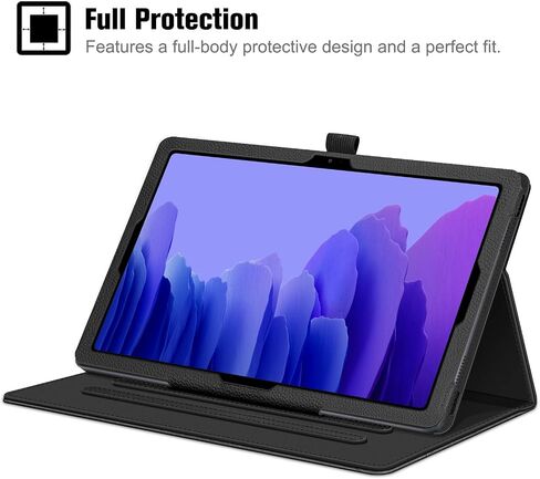 حافظة Fintie لجهاز Samsung Galaxy Tab A7 مقاس 10.4 بوصة موديل 2022/2020 (SM-T500/T503/T505/T507/T509)، غطاء خلفي ذكي متعدد الزوايا مع جيب، تنبيه/غفو تلقائي، أسود in Saudi Arabia