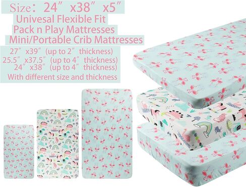 Travel Crib Fitted Sheets Set 3 Pack Compatible with Baby Bjorn, Guava Lotus Travel Crib and 24 x 42 Inch Travel Light Playard Mattress Ultra Soft Jersey Material,Rocket Satellite,Car & Bus in Saudi Arabia