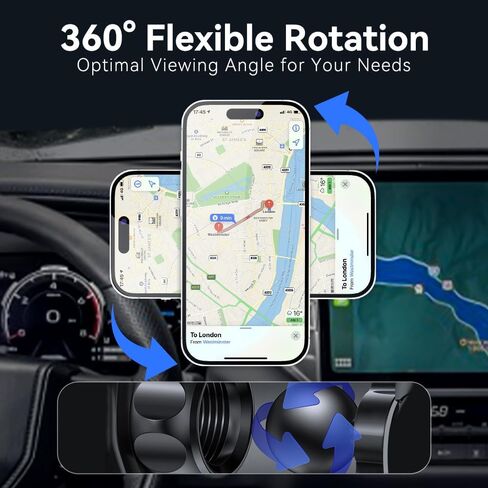 BEERTE Fits MagSafe Car Mount Fit for Toyota Tundra 2014-2021 Hands Free Car Vent Magnetic Phone Holder 360° Rotation Tundra Car Phone Mount Fit for iPhone 15 14 13 12 Series MagSafe Case All Phones in Saudi Arabia
