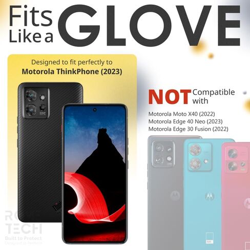 for Motorola ThinkPhone (2023) Case with Belt Clip - Holster + Cover Phone Case for ThinkPhone 2023 - Black in Saudi Arabia