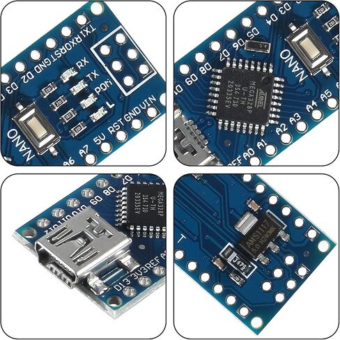 4Pcs for Nano V3.0, Nano Board ATmega328P 5V 16M Micro-Controller Board CH340C Chip 5V 16MHz Type-C Connection Compatible with Nano V3.0(Without USB Cable) in Saudi Arabia