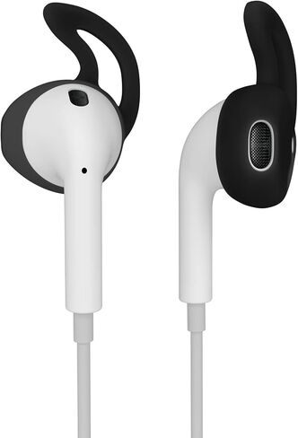 Ear Gel Covers Anti-Slip Silicone Soft Replacement Sport Earbud Tips Comfortable 4 Pairs (Jet Black) in Kuwait