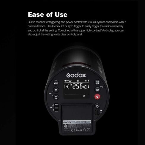 GODOX AD300 Pro Godox AD300Pro Godox Flash for Canon Sony Fuji Olympus Panasoni Camera,w/Godox S2 Holder Bracket,TTL 2.4G HSS 1/8000s Outdoor Flash with 2600mAh Lithium Battery,0.01-1.5S Recycle Time in Saudi Arabia
