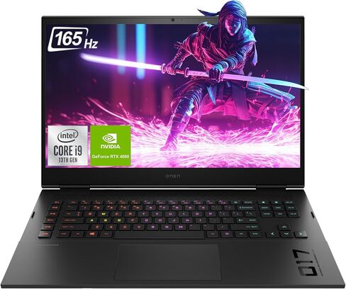 HP Omen Gaming Laptop, 17.3" QHD Display, Intel Core i9-13900HX, 64 GB DDR5 RAM, 2 TB PCIe NVMe, NVIDIA GeForce RTX 4080, Backlit Keyboard, Windows 11 Home, Black in Saudi Arabia