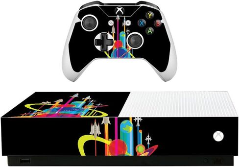 MightySkins Skin for Microsoft Xbox One S All-Digital Edition - Hippie Butterfly | Protective, Durable, and Unique Vinyl Decal wrap Cover | Easy to Apply, Remove, and Change Styles | Made in The USA in Saudi Arabia