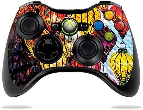 غلاف MightySkins من ألياف الكربون لوحدة تحكم Microsoft Xbox 360 - Hoi an Lanterns | لمسة نهائية واقية ومتينة من ألياف الكربون | سهل التطبيق والإزالة وتغيير الأنماط | صنع في الولايات المتحدة الأمريكية in Saudi Arabia
