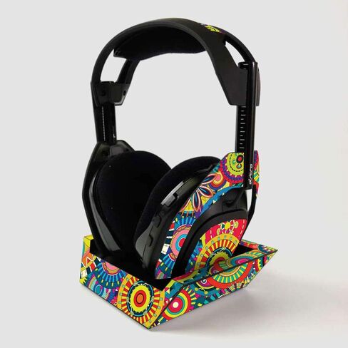 MightySkins Skin for ASTRO Gaming A50 Wireless Headphones + Base Station - Flower Garden | Protective, Durable, and Unique Vinyl Decal wrap cover | Easy To Apply | Made in the USA in Saudi Arabia
