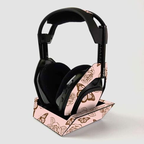 MightySkins Skin for ASTRO Gaming A50 Wireless Headphones + Base Station - Flower Garden | Protective, Durable, and Unique Vinyl Decal wrap cover | Easy To Apply | Made in the USA in Saudi Arabia