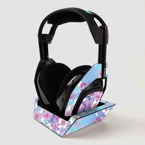 MightySkins Skin for ASTRO Gaming A50 Wireless Headphones + Base Station - Flower Garden | Protective, Durable, and Unique Vinyl Decal wrap cover | Easy To Apply | Made in the USA in Saudi Arabia