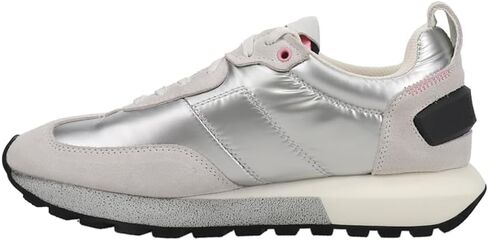 VINTAGE HAVANA Womens Miles Metallic Lace Up Sneakers Shoes Casual - Silver in Kuwait