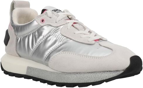 VINTAGE HAVANA Womens Miles Metallic Lace Up Sneakers Shoes Casual - Silver in Kuwait