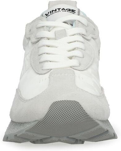VINTAGE HAVANA Womens Miles Metallic Lace Up Sneakers Shoes Casual - Silver in Kuwait