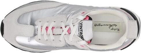 VINTAGE HAVANA Womens Miles Metallic Lace Up Sneakers Shoes Casual - Silver in Kuwait