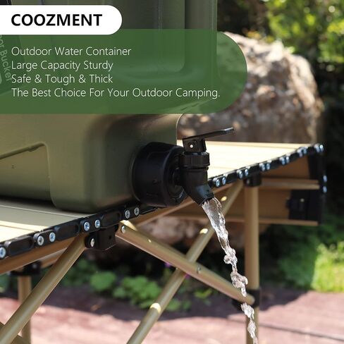 3.2 Gallon/5 Gallon Water Containers with Spigot, BPA Free Water Jug, Military Green Water Tank, Multifunction Water Storage Containers for Camping Outdoor Hiking,Emergency Stroage in Saudi Arabia