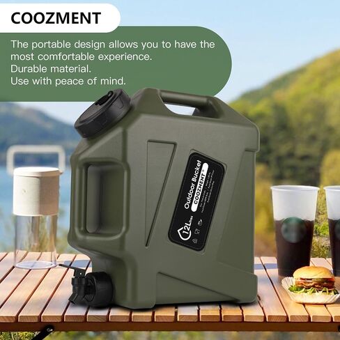 3.2 Gallon/5 Gallon Water Containers with Spigot, BPA Free Water Jug, Military Green Water Tank, Multifunction Water Storage Containers for Camping Outdoor Hiking,Emergency Stroage in Saudi Arabia