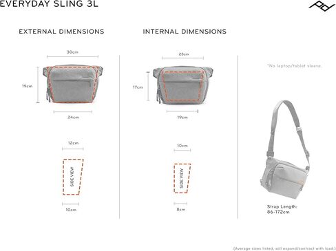 Peak Design Everyday Sling 3L – Adjustable Strap, FlexFold Divider, for Cameras or Daily Carry, Unisex Sling Bag in Saudi Arabia