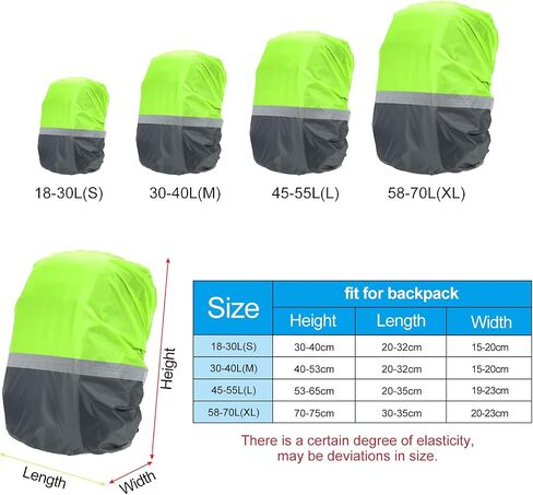 PATIKIL Waterproof Backpack Rain Cover, Non-Slip Ultralight Backpack Cover with Reflective Strip for Hiking Camping Traveling Cycling in Saudi Arabia