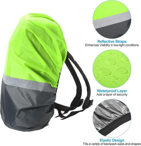 PATIKIL Waterproof Backpack Rain Cover, Non-Slip Ultralight Backpack Cover with Reflective Strip for Hiking Camping Traveling Cycling in Saudi Arabia