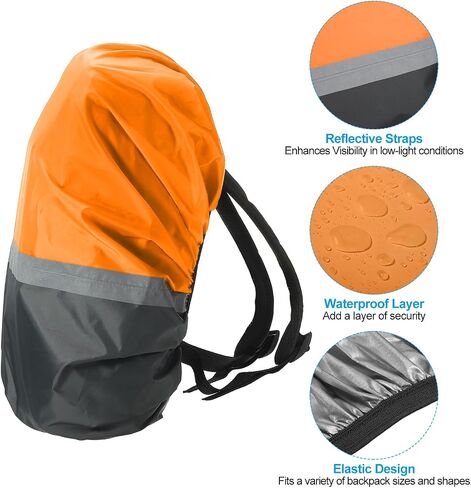 PATIKIL Waterproof Backpack Rain Cover, Non-Slip Ultralight Backpack Cover with Reflective Strip for Hiking Camping Traveling Cycling in Saudi Arabia