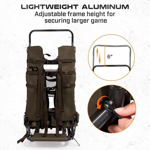 TR Aluminum External Frame Backpack with Adjustable Height for Extra Large Load Hunting Hiking Design, Realtree Edge Camo in Saudi Arabia