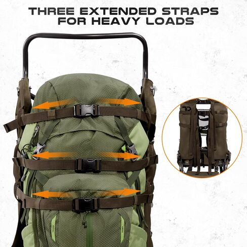 TR Aluminum External Frame Backpack with Adjustable Height for Extra Large Load Hunting Hiking Design, Realtree Edge Camo in Saudi Arabia