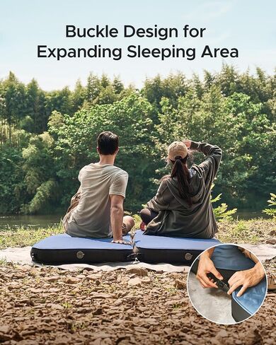 ACACIA 4'' Thick Self Inflating Sleeping Pad with Solid Foam, Innovative Y-shaped Telescopic Structure, Ultraportable Camping Mattress with Pump Sack, Outdoor Air Mat for Tent Car Backpacking, Single in Saudi Arabia