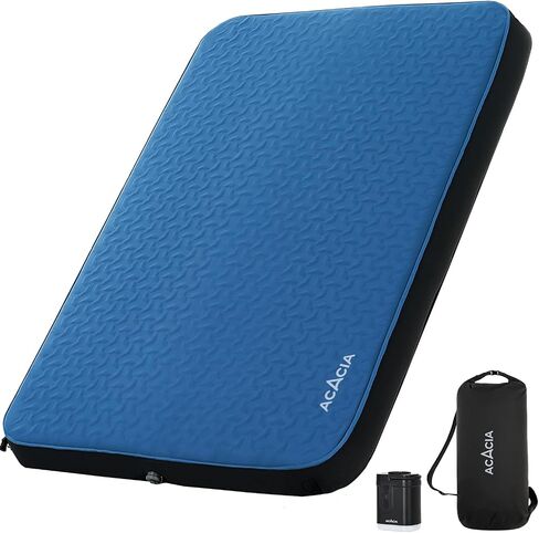 ACACIA 4'' Thick Self Inflating Sleeping Pad with Solid Foam, Innovative Y-shaped Telescopic Structure, Ultraportable Camping Mattress with Pump Sack, Outdoor Air Mat for Tent Car Backpacking, Single in Saudi Arabia