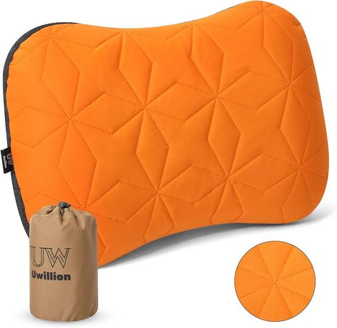 Inflatable Camping Pillow with Removable Cover - Ultralight Inflatable Pillow for Camping Lightweight, Ergonomic and Washable for Camping, Hiking, and Travel Blue in Saudi Arabia