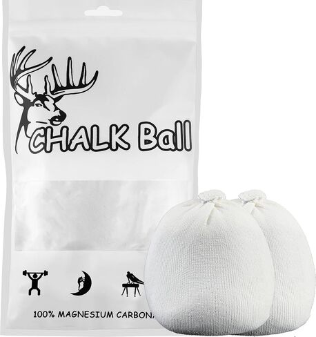 2 Bags Gymnastics Chalk Ball for Climbing - (6oz) Gym Chalk Used for Lifting Weightlifting Workout and Rock Climbing, Weight Powder Hands Chalk in Saudi Arabia
