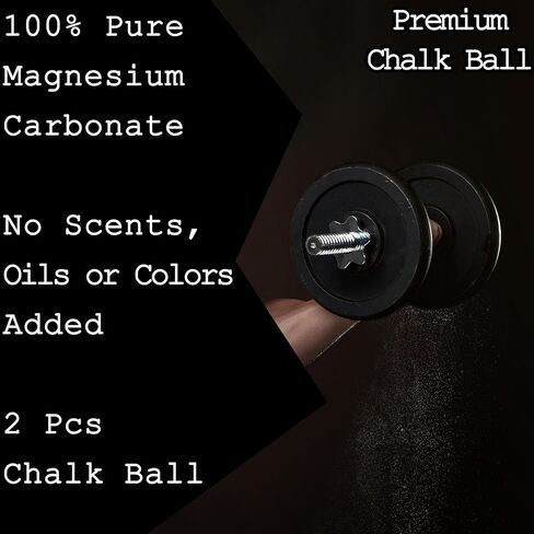2 Bags Gymnastics Chalk Ball for Climbing - (6oz) Gym Chalk Used for Lifting Weightlifting Workout and Rock Climbing, Weight Powder Hands Chalk in Saudi Arabia