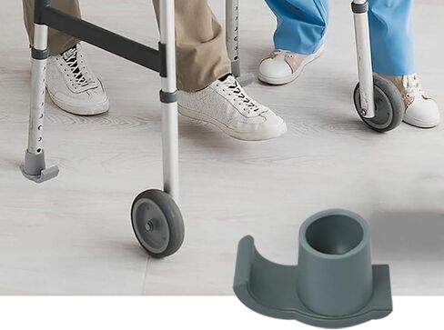 2PCS Crampon Rubber Foot Pads Universal Single Crampon Pads 4 Leg Crampon Non Slip Pads for Folding Walkers Durable and Smooth Rolling Accessory Also Used for Ski Replacement Slipcovers in Kuwait