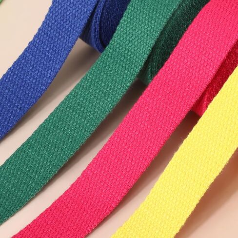 36 Rolls Heavy Cotton Webbing 118.8 Yard 36 Color Mixed Polyester Cotton Webbing Strap Tote Bags Leash Straps for Making Bag Handles, Cloth Belt, Crafts Outdoor Accessories Supplies in Saudi Arabia